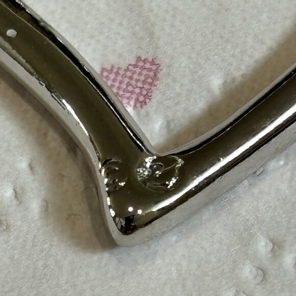 Vintage Silver Tone Clear rhinestone Heart Brooch - Picture 10 of 15